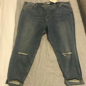 ASOS Curve ripped Boyfriend Jeans